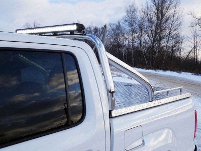 Защита кузова с фарой на крышку 75х42 мм для Volkswagen Amarok № VWAMAR17-19