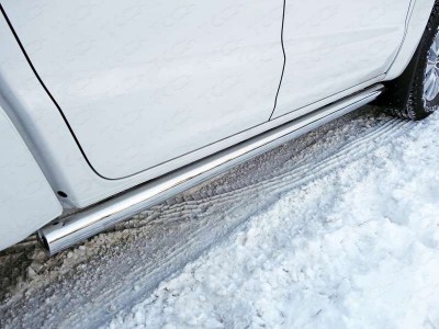 Пороги труба 76 мм для Volkswagen Amarok № VWAMAR17-30
