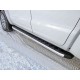Пороги алюминиевые ТСС с накладкой для Volkswagen Amarok 2016-2021