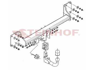 ТСУ Фаркоп Steinhof шар BMC съёмный для BMW X5 E70/F15 № B-061