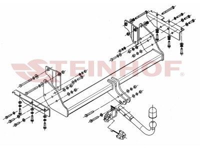 ТСУ Фаркоп Steinhof шар A для Mitsubishi Pajero 4 № M-352