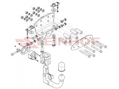 ТСУ Фаркоп Steinhof шар BMA съёмный для Toyota Land Cruiser 200/Lexus LX-570 № T-172
