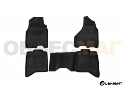 Коврики 3D в салон Element полиуретан 4 штуки на авто сборки США на Dodge Ram Crew Cab № ELEMENT3D1308210