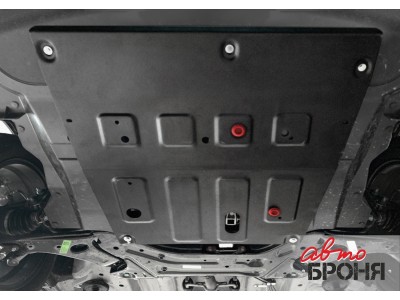Защита картера (сталь) + комплект крепежа для Jetour X50 2024-н.в. (V - 1.5, МКПП/робот, передний)
