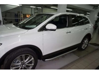 Пороги алюминиевые Alyans для Mazda CX-9 № MAC9.47.0127