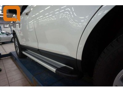 Пороги алюминивые Brilliant Silver Турция для Kia Sorento Prime 2015-2021