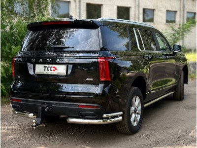 Защита задняя (уголки двойные) 76,1/42,4 мм для Haval H5 Diesel 4WD 2024-н.в.