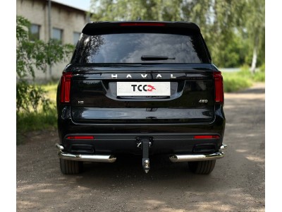 Защита задняя (уголки двойные) 76,1/42,4 мм для Haval H5 Diesel 4WD 2024-н.в.