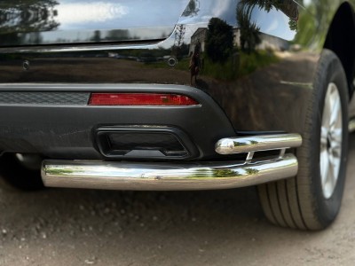 Защита задняя (уголки двойные) 76,1/42,4 мм для Haval H5 Diesel 4WD 2024-н.в.