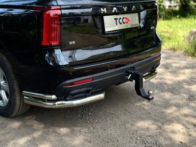 Защита задняя (уголки двойные) 76,1/42,4 мм для Haval H5 Diesel 4WD 2024-н.в.