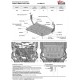 Защита картера + комплект крепежа, АвтоБРОНЯ, Сталь,  V-1.5, робот, 2021-н.в., бензин