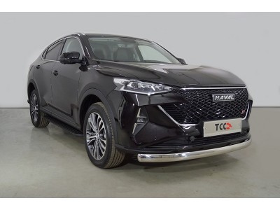Защита передняя нижняя (овальная) 75х42 мм для Haval F7 2022 – н.в. HAVF722-09