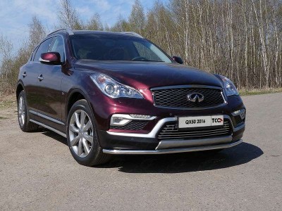 Накладка решётки радиатора 12 мм ТСС для Infiniti QX50 2016-2017
