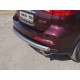 Защита заднего бампера овальная 75х42 мм ТСС для Infiniti QX50 2016-2017