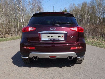 Защита задняя уголки 42 мм для Infiniti QX50 № INFQX5016-08