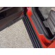 Пороги алюминиевые Slim Line Black для Hyundai Santa Fe 2018-2021