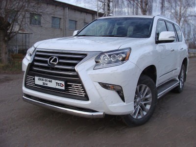Защита передняя овальная 75-42 мм для Lexus GX460 № LEXGX46014-05