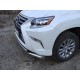 Защита передняя двойная 76-75 мм ТСС для Lexus GX460 2014-2019
