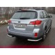 Защита заднего бампера уголки 60 мм ТСС для Subaru Outback 2012-2014