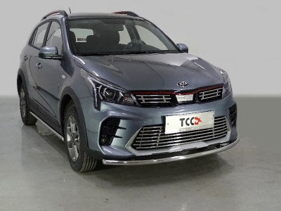 Защита переднего бампера длинная 42 мм для Kia Rio X № KIARIOX20-16
