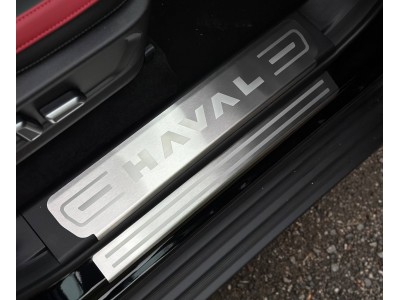 Накладки на пороги (лист шлифованный с полосой) 4шт для Haval H3 1.5 2WD 2024-н.в.