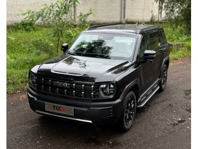 Пороги алюминиевые с пластиковой накладкой (карбон серые) 1720 мм для Haval H3 1.5 2WD 2024-н.в.