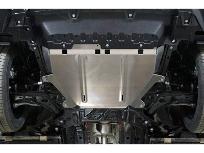 Защита картера и КПП (алюминий) 4мм для Haval Jolion 1.5 2021-н.в., H3 1.5 2WD 2024-н.в. №ZKTCC00492