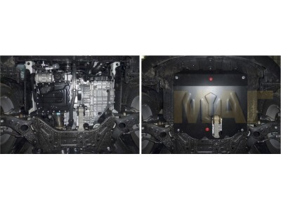 Защита картера и КПП Автоброня для 2,2D и 2,4i сталь 2 мм для Kia Sorento 2012-2020