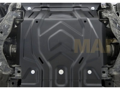 Защита картера Автоброня для 2,4D/2,4D H.P./3,0 сталь 2 мм для Mitsubishi L200/Pajero Sport/Fiat Fullback 2015-2020