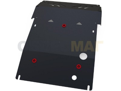 Защита картера и радиатора Автоброня для 2,3/2,6D/2,9D/3,2 сталь 2 мм на Tagaz Road Partner/Tager № 111.06101.3
