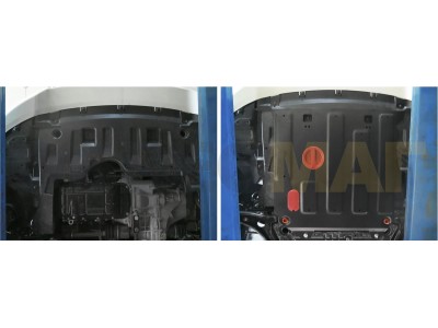 Защита картера и КПП Автоброня для 1,5 МКПП сталь 2 мм для Haima M3 2014-2021