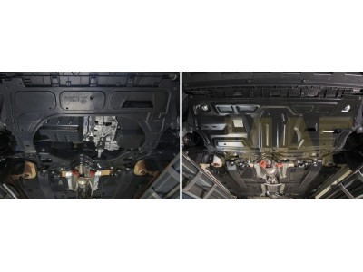 Защита картера и КПП Rival сталь 2 мм для Skoda/Volkswagen/Seat 2006-2020
