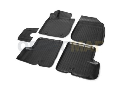 Коврики салона Rival полиуретан 5 штук на 4х2 для Renault Duster № 14701001