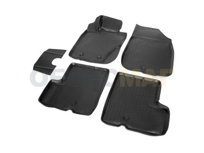 Коврики салона Rival полиуретан 5 штук на 4х4 для Renault Duster № 14701005