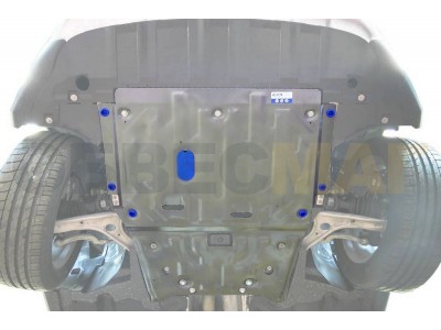 Защита картера и КПП Rival для 1,6/1,6T/2,0/2,0T алюминий 4 мм для Infiniti Q30/QX30/Mercedes-Benz A-class/B-class/CLA- 2012-2021