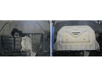 Защита картера и КПП Rival для 2,0/2,4/3,0 алюминий 4 мм для Mitsubishi Outlander 2012-2021