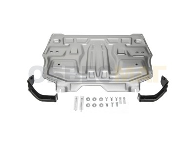 Защита картера и КПП Rival для 1,2/1,4/1,6 алюминий 3 мм для Skoda Fabia/Rapid/Roomster/Volkswagen Polo/Seat Ibiz № 333.5842.1