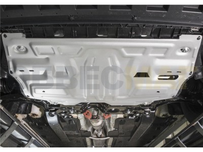 Защита картера и КПП Rival для 1,2/1,4/1,6 алюминий 3 мм для Skoda Fabia/Rapid/Roomster/Volkswagen Polo/Seat Ibiz 2006-2020