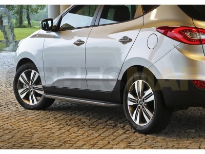 Пороги алюминиевые Rival Premium для Hyundai ix35/Kia Sportage 2010-2015