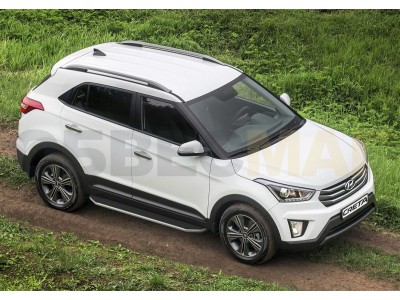 Пороги алюминиевые Rival Premium для Hyundai Creta № A173ALP.2310.1