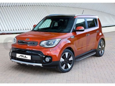 Пороги алюминиевые Rival Premium для Kia Soul № A173ALP.2804.1