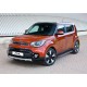 Пороги алюминиевые Rival Premium для Kia Soul 2016-2021