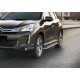 Пороги алюминиевые Rival Premium для Mitsubishi ASX/Outlander/Peugeot 4007/4008/Citroen C 2006-2021