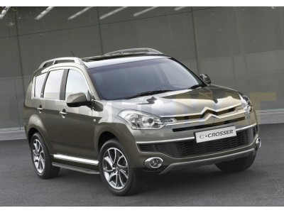 Пороги алюминиевые Rival Premium для Mitsubishi ASX/Outlander/Peugeot 4007/4008/Citroen C 2006-2021