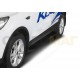 Пороги алюминиевые Rival Black для Ford Kuga 2013-2021