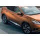 Пороги алюминиевые Rival Black для Nissan Murano 2016-2021