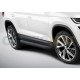 Пороги алюминиевые Rival Black для Skoda Kodiaq 2017-2021