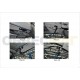Пороги алюминиевые Rival Black для Toyota Highlander 2014-2020