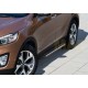Пороги алюминиевые Rival Premium для Kia Sorento Prime 2015-2021