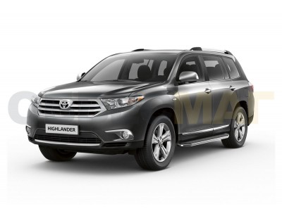 Пороги алюминиевые Rival Premium для Toyota Highlander № A180ALP.5704.1